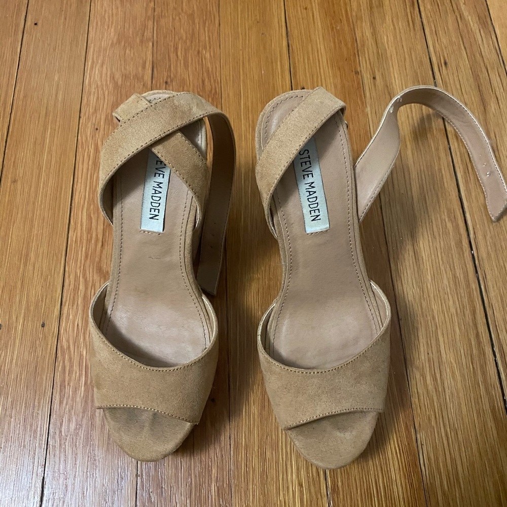 Steve Madden Cork Wedges (lightly worn)